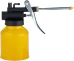 HEXIN Ölkanne Metall mit Pumpe Ölkännchen Ölpumpe Öler Ölspritzkanne mit 2 Arten gerade & Flexibl...