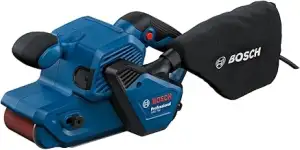 Bosch Professional Bandschleifer GBS 750 (850-W-Motor, inkl. Textilschleifband, 