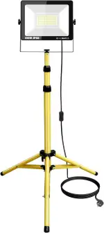 SKYWORLD 100W LED Baustrahler mit Stativ, 10000LM Tripod Ständer LED Strahler, Wasserdicht Bauste...