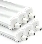 HOFTRONIC - 6er Pack LED Feuchtraumleuchte 120cm IP65-36W 4320 Lumen - 6500K Kaltweiß - Verknüpfb...
