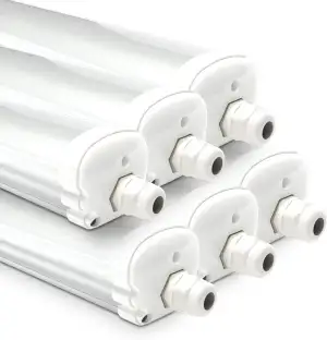 HOFTRONIC - 6er Pack LED Feuchtraumleuchte 120cm IP65-36W 4320 Lumen - 6500K Kal