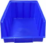 S&S-Shop 15 Stapelboxen Blau Gr.4, aus hochwertigem Kunststoff, mit Schildcheneinschub, Ordnungsb...