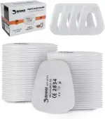 RHINO Smart Solutions 50 FFP2-Partikelfilter aus Baumwolle für Aktivkohlefilter und wiederverwend...