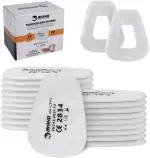 RHINO Smart Solutions 20 FFP2-Partikelfilter aus Baumwolle für Aktivkohlefilter und wiederverwend...