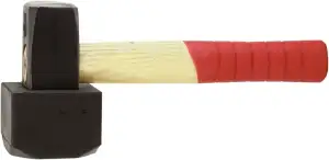 Connex Plattenverlegehammer 1250 g FSC - rot/schwarz - mit Holzstiel aus Hickory