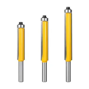 BIGP 3 Stück 8mm Schaft Bündigfräser Set, Top mit Kugellager Lagerspülbohre, ext