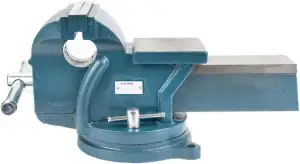 Steinbock Schraubstock drehbar | 125 mm Backenbreite | Tischschraubstock aus rob