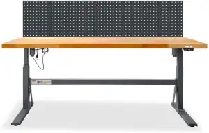 Steinbock elektrisch höhenverstellbare Werkbank e-Adjust mit Lochwand | 350 kg T