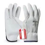 Gebol Driver, 1 Paar Arbeitshandschuhe für Damen und Herren aus 1,1 mm dickem Premium-Rindsvollleder, Handschuhe für Bau, Garten & grobe Arbeiten, M (Gr. 8)