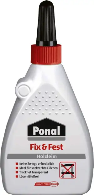 Ponal Express Holzleim, transparent und schnell trocknender Holzkleber für viels