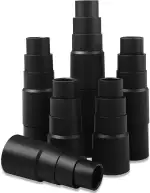 Brevanza 6 Stk Staubsauger Adapter, Staubsaugerschlauch 4 Schicht Schwarz, Schlauchadapter Staubsauger 25 mm bis 42 mm, Schlauch Reduzierstück Kompatibel mit Bosch Makita Kärcher am Meisten Marken
