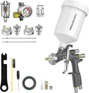 InoKraft Premium D1 LVLP Luftsprühpistolen-Set, einfach zu bedienende Luftspritz