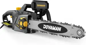 DOVAMAN 2400W Elektro Kettensäge, 40cm Oregon Schwert und Kette, werkzeuglose Ke