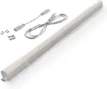BRILONER - LED Leiste mit Ein/Aus-Schalter, neutralweiße Lichtfarbe, inkl. Steckerkabel, Unterbauleuchte Küche, LED Lichtleiste Küche, Schrankbeleuchtung, Küchenlampe, Lampe, 58,5x2,2x3 cm, Weiß