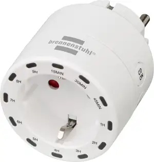 Brennenstuhl Digitaler Countdown Timer/Schaltsteckdose mit integrierter LED Anze