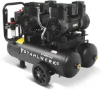 STAHLWERK Kompressor mit 22 L Tank (ST-228 Pro) – ölfrei & leise, 8 bar, Druckluftkompressor mit ...