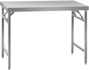 Royal Catering RCAT-120K Klappbarer Arbeitstisch Edelstahltisch (Tragkraft 210 k