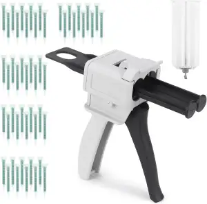 50ml AB Epoxid Klebepistole Griff Klebstoff Gemischt Dosierpistole zum Mischen v