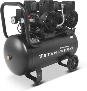 STAHLWERK Kompressor mit 50 L Tank (ST-510 Pro) – ölfrei & leise, 10 bar, Druckl