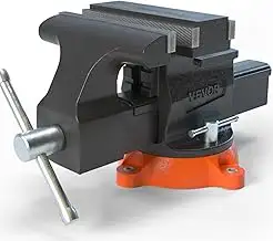VEVOR 16,7cm Schraubstock 360° Drehbar Sphäroguss Werkbankschraubstock 7,2x7,7cm