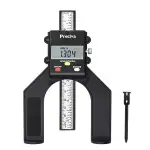 Preciva Digitaler Tiefenmesser, digitaler Höhenmesser, 80 mm/3,14 Zoll, LCD-Display, 0,10 mm/0,004 Zoll Genauigkeit, Tiefenhöhenmessung für Holzbearbeitung, Fräser, Tischkreissäge, Oberfräse