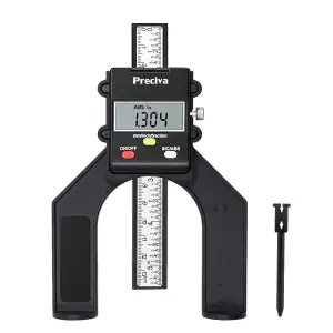 Preciva Digitaler Tiefenmesser, digitaler Höhenmesser, 80 mm/3,14 Zoll, LCD-Disp