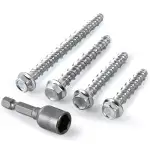 Betonschrauben Ohne dübel M6x40 24Stk Betonschraube Sechskantkopf Verzinkt mit Scheibe Mauerschra...