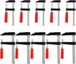 10 Stück Schraubzwingen Set - Schraubzwinge Spannweite 150mm/200mm - Zwingen Maultiefe 50mm/80mm ...
