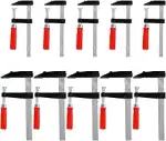 10 Stück Schraubzwingen Set - Schraubzwinge Spannweite 150mm/200mm - Zwingen Maultiefe 50mm/80mm ...
