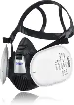Dräger X-plore 3500 inkl. 2x Pure P3 Filter – Atemschutzmaske Halbmaske für Bauarbeiten, Renovier...