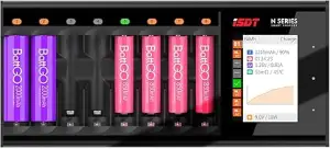 ISDT N8 Batterie Ladegerät für AAA und AA Akku,Intelligentes Universal Akku Lade