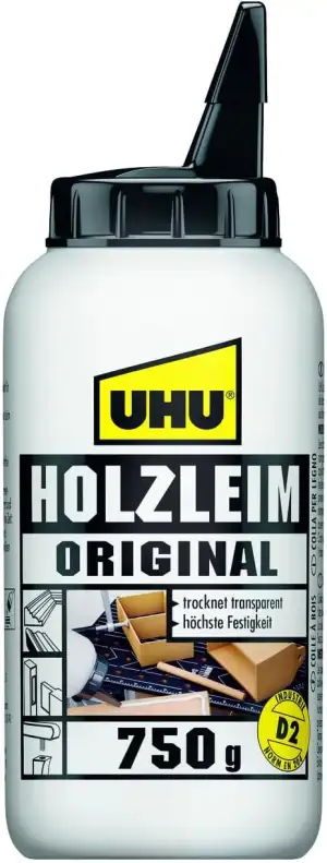 UHU Holzleim Original Flasche, Universeller Weißleim - geeignet für alle übliche
