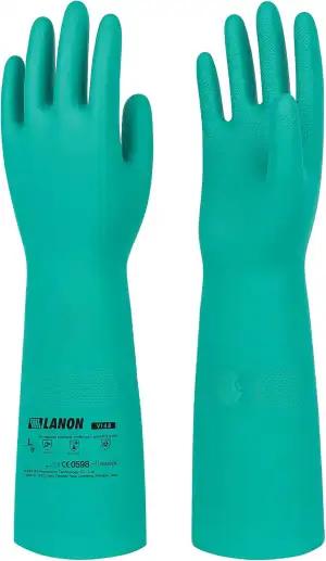 LANON 46cm Chemikalienschutzhandschuhe Lang, Schutzhandschuhe Chemikalien, Chemi