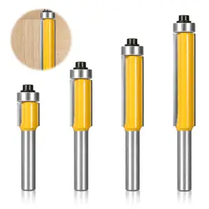 4 Stück Bündigfräser Kugellager Oben, Bündigfräser 8mm Schaft, Ent Bündigfräser,