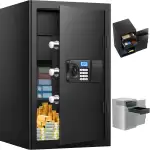 Mejasg 85L Großer Safe Tresor Feuerfest mit 2 Schubladen&1 Herausnehmbares Regal, Digitaler Möbel...