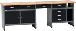 Küpper Werkstatt Werkbank 12289, 6 Schubladen, 2 Türen, 300 kg Traglast, 30 mm Massive Buchenarbe...