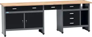 Küpper Werkstatt Werkbank 12289, 6 Schubladen, 2 Türen, 300 kg Traglast, 30 mm M