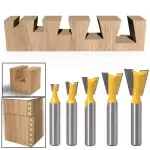 WSOOX 5 Stück Schwalbenschwanz Fräser Bohrersets Schwalbenschwanz Gemeinsame Fräser Set mit 8 mm ...