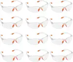 Kurtzy 6-er Pack Schutzbrillen Transparent mit Gummieinsatz an Nase und Ohren für sicheren Schutz - Augenschutzbrille Sicherheitsbrille Laborbrille kratzfeste Linsen – PSA Arbeitsschutzbrillen