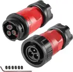 CNLINKO YM-20 3-poliger Schraubverbinder mit IP68 Wasserdichter Rundsteckverbinder, PBT-Kunststof...