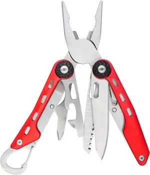 Amazon Basics 10-in-1-Multitool-Sicherheitsschloss aus Edelstahl mit Nylonscheid