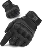KEMIMOTO Taktische Handschuhe, Arbeitshandschuhe, Militär Einsatzhandschuhe mit Kohlefaser Knöchelprotektor, Atmungsaktiv, Vollfinger, für Arbeit, Wandern, Jagd und Security