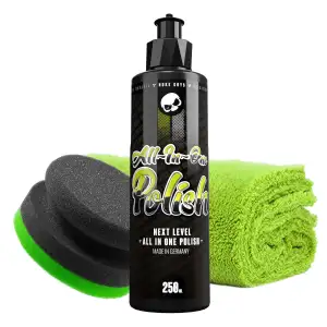 NUKE GUYS Autopolitur Set | 250ml Politur mit Versiegelung + Poliertuch + Polier