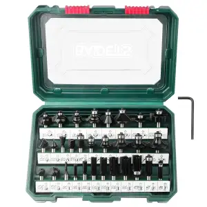 BAIDETS Pro 30tlg. Fräser Set für Holz - Hartmetall Fräsersatz, Zubehör Oberfräs