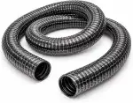 Absaugschlauch | PVC Staubsaugerschlauch schwarz | Saugschlauch | sehr flexibel & fadenverstärkt | für Gase, Stäube, Pulver & Fasern u.v.m. (38 mm (1 1/2") | 15 m)