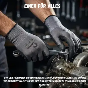 TinyPath Arbeitshandschuhe Herren Damen Ultradünn 18G Montagehandschuhe Mechanik