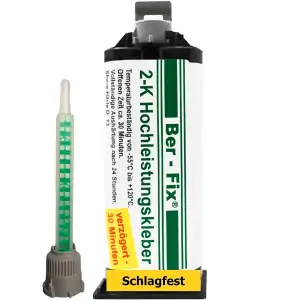 Ber-Fix 2K Hochleistungskleber 30 Min 2K Kleber Kunststoff 2K Metallkleber Extra