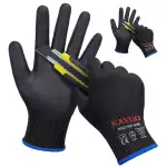 KAYGO 2 Paar Arbeitshandschuhe Schnittfest Level 5, KG21N, Nitril Beschichtet Rutschfester Griff,...