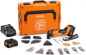 FEIN Multimaster AMM 500 Plus Top 2.0 Ah AS mit 30 Zubehören für Ausbau und Reno