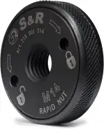 S&R Schnellspannmutter M 14 in Industrie-Qualität, Schnell Spannmutter für alle Winkelschleifer von AEG, Black & Decker, Dewalt, Flex, Hitachi, Metabo, Makita uvm